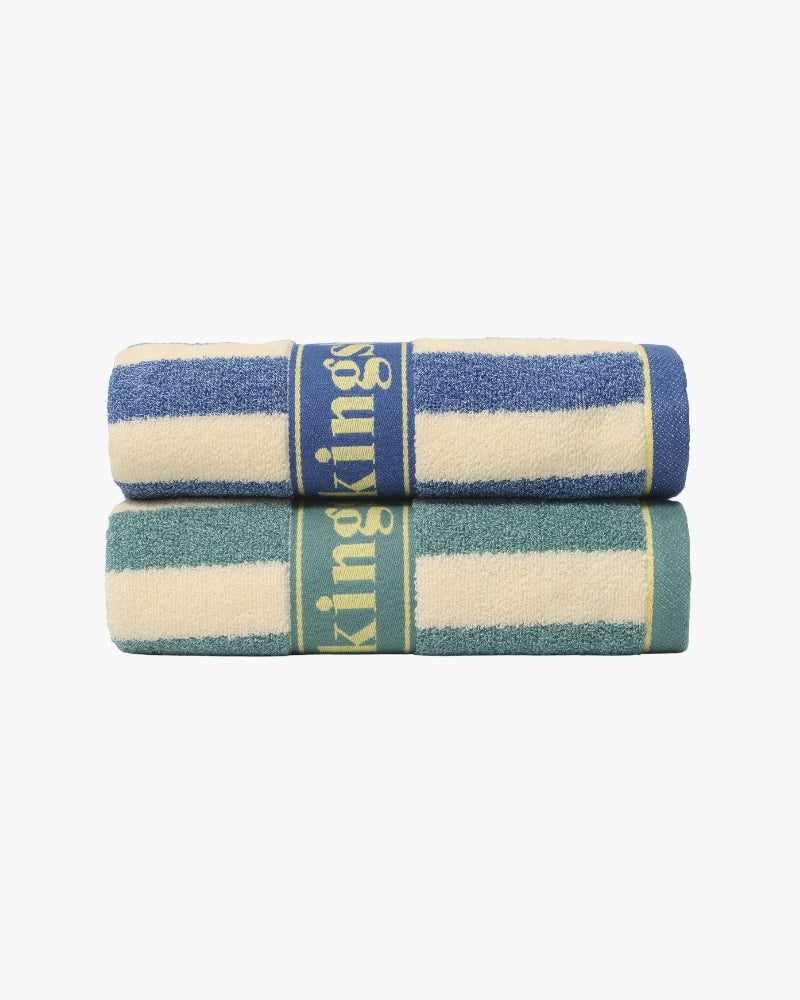 Serviette à main à rayures de mer