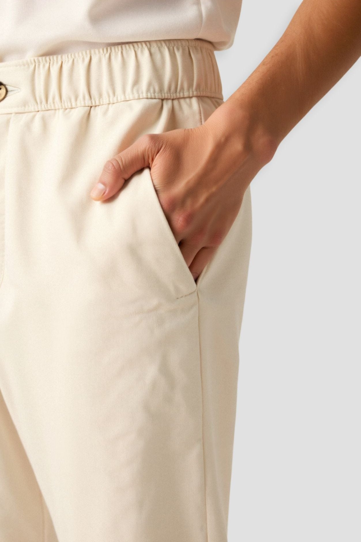 Voro Pantalon en lin en forme de tronçon régulier