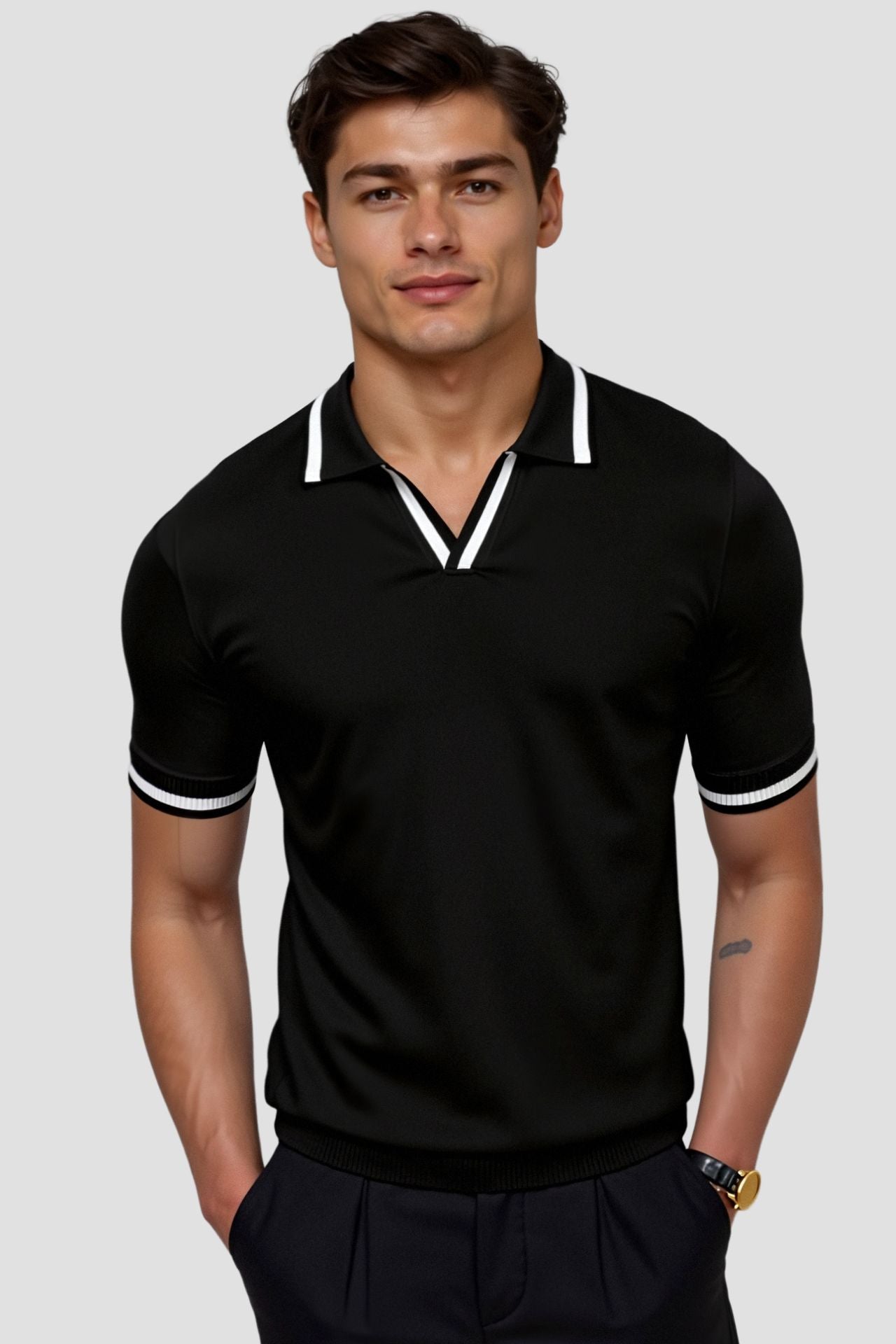 VORO Contrast Slim Fitted Polo