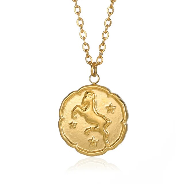 Voro - Collier de signe du zodiaque - or