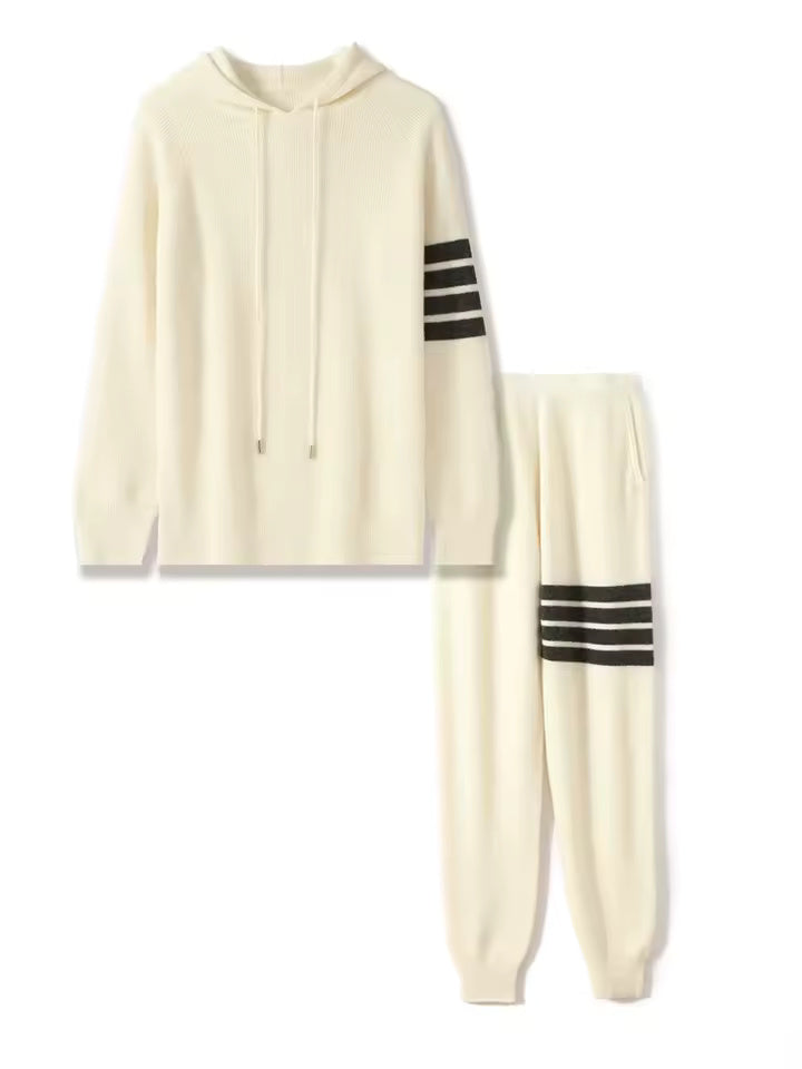 Stripe de survêtement en laine 100% mérinos