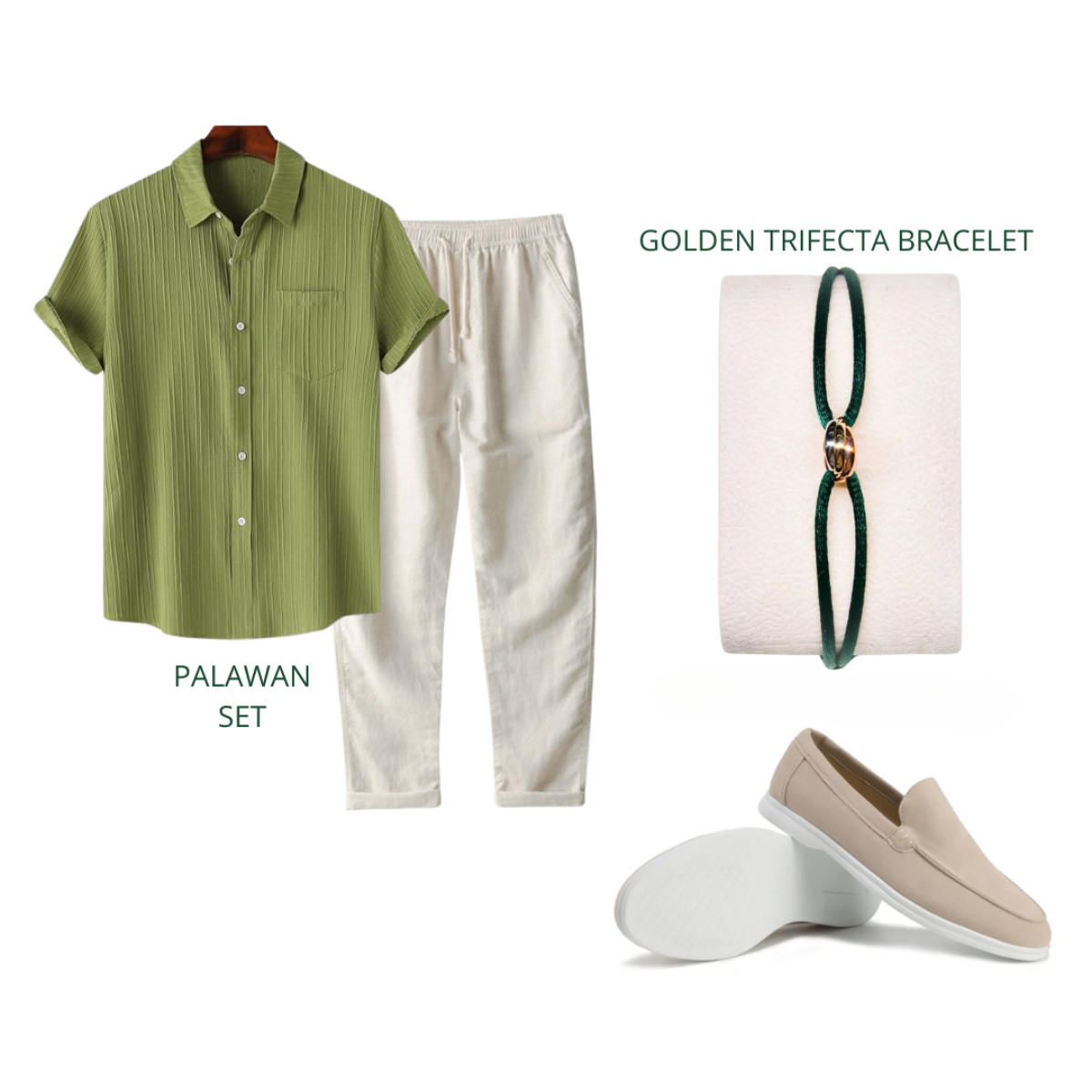 Voro 4 pièces Set- olive