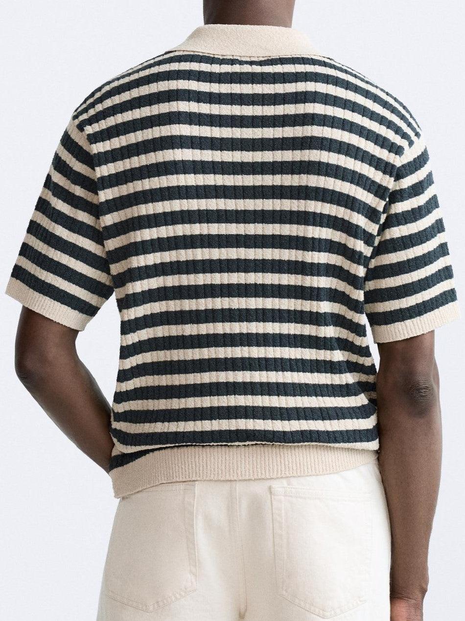 VORO Knitted Striped Polo