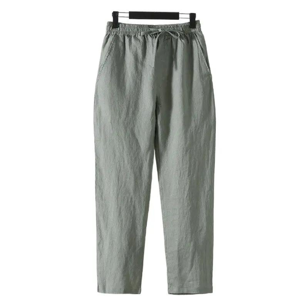 Fez - Pantalón de lino (corte recto)
