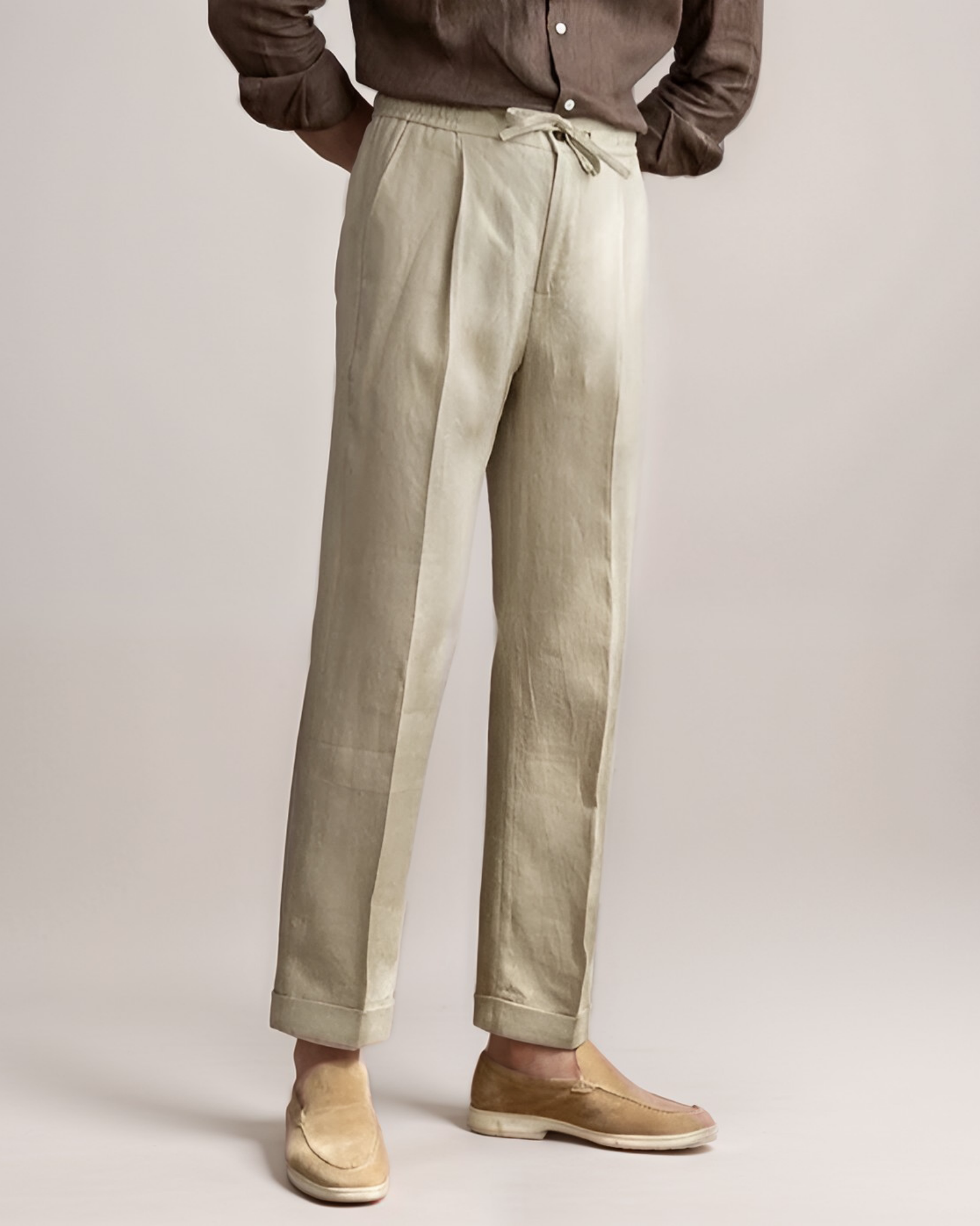 PANTALONES CAPRI DE LINO