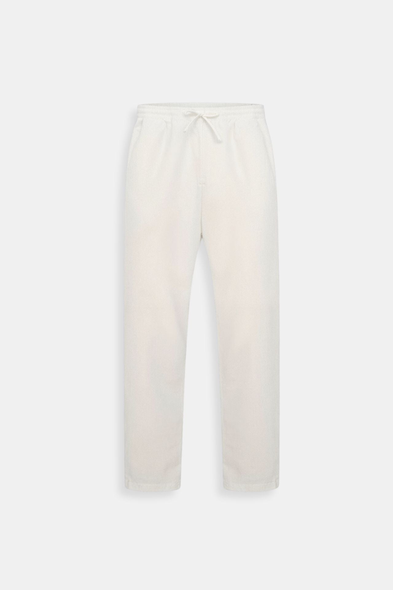 Pantalones con cordón de mezcla de algodón y lino VORO