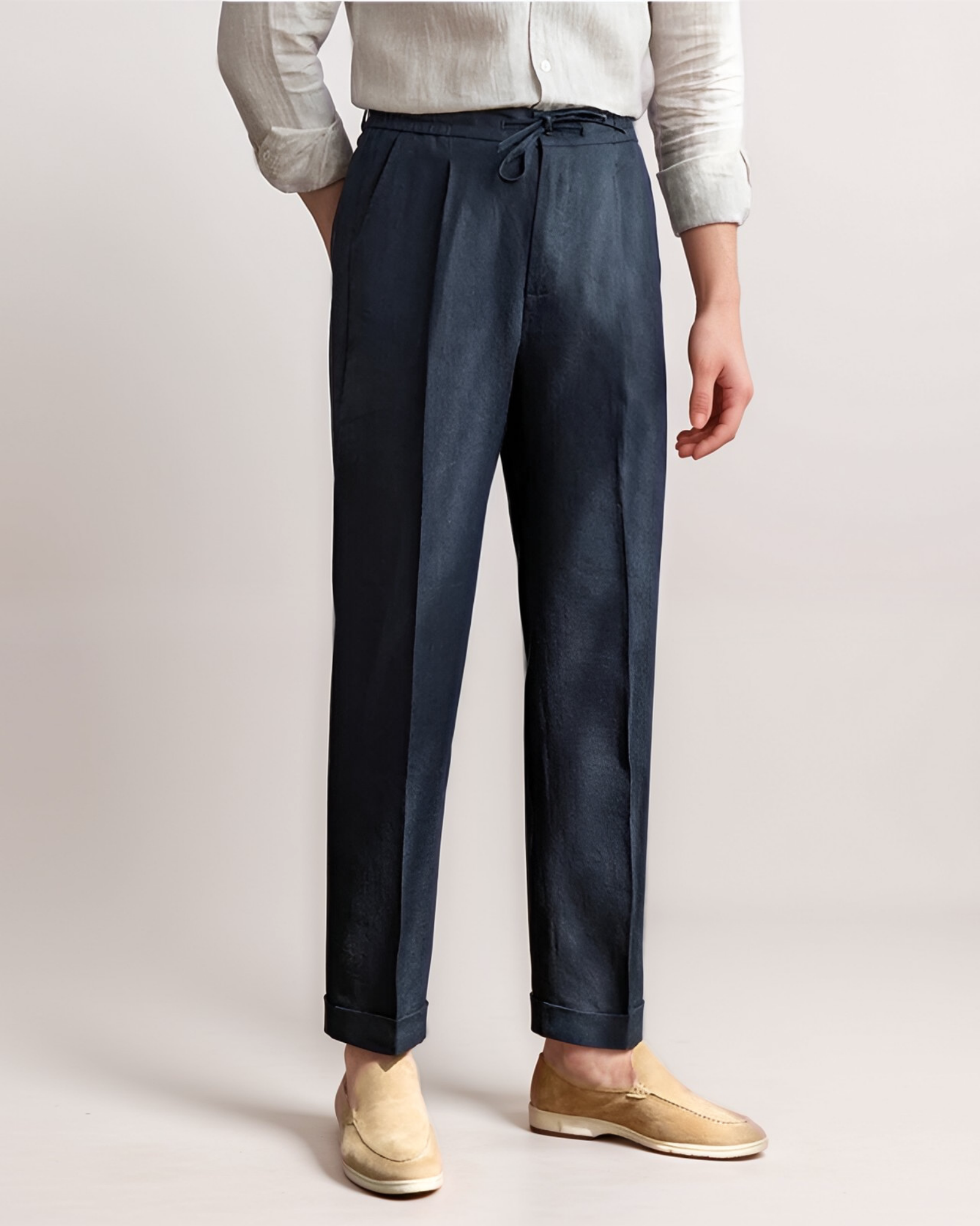 PANTALONES CAPRI DE LINO