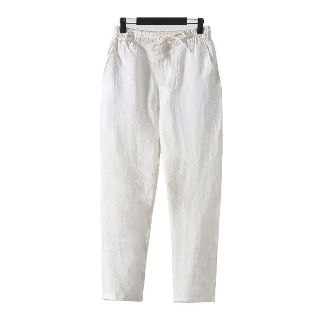 Fez - Pantalón de lino (corte recto)
