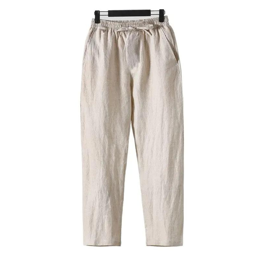 Fez - Pantalón de lino (corte recto)