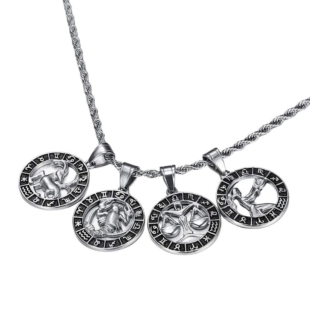 VORO - Collar con el signo del zodiaco - Plata