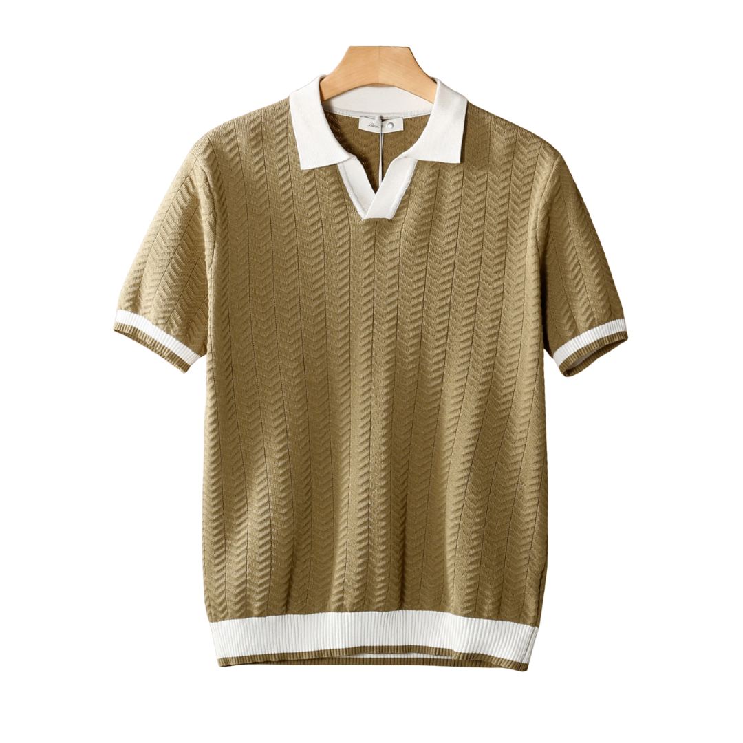 VORO CONTRAST TEXTURED POLO