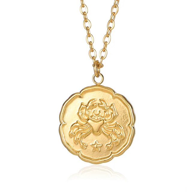 VORO - Collar con el Signo del Zodiaco - Oro